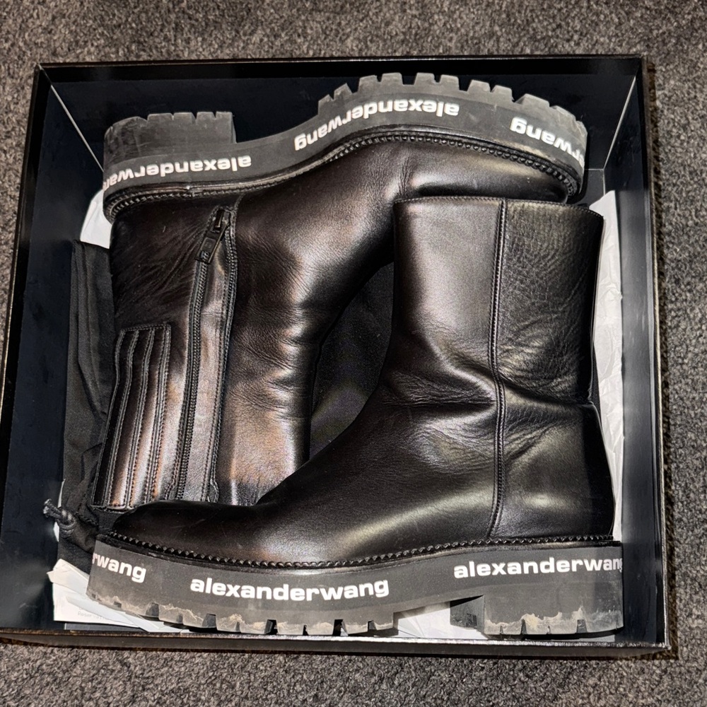 Alexander Wang Black Leather Men's Boots